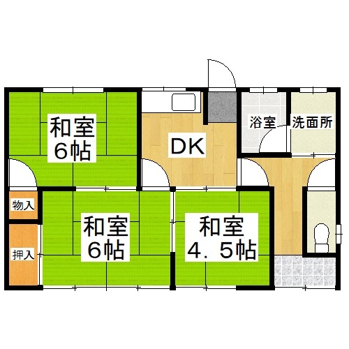 岡山県岡山市東区西大寺中野（一戸建）の賃貸物件の間取り