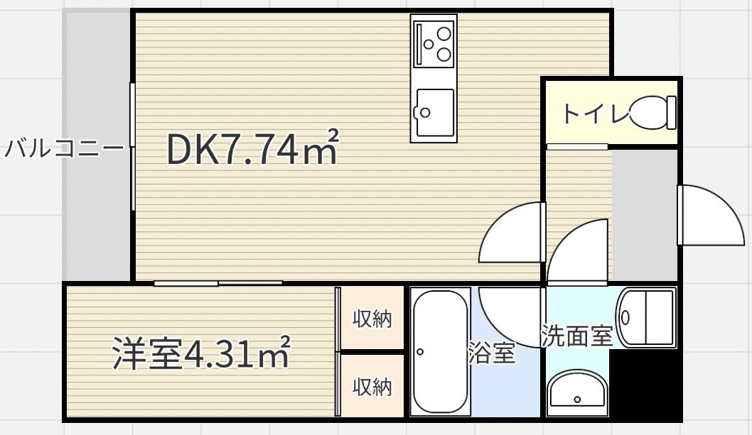 プレジオ難波ASIANの間取り