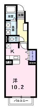 高松市円座町のアパートの間取り