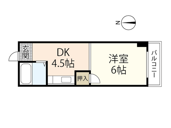 広島市西区横川新町のマンションの間取り