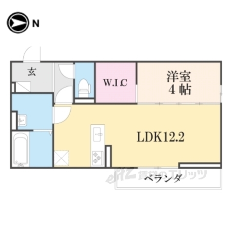 【大津市大萱のアパートの間取り】