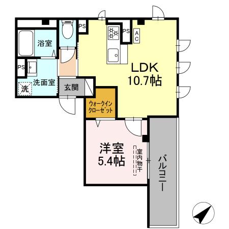 【相模原市中央区淵野辺のマンションの間取り】