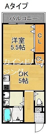 エルサ住之江の間取り