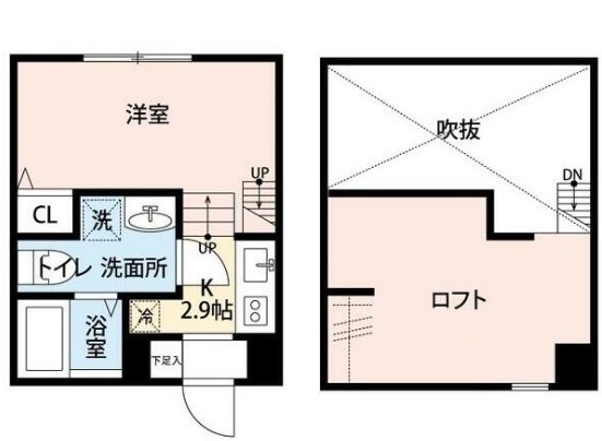 川崎市多摩区菅仙谷のアパートの間取り