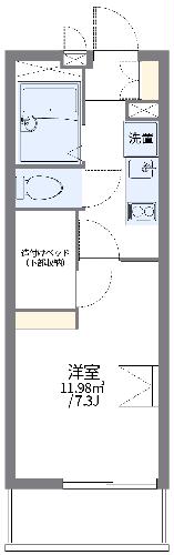 レオパレスメルヴェーユ佐賀の間取り