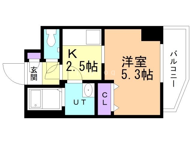 札幌市東区北十三条東のマンションの間取り