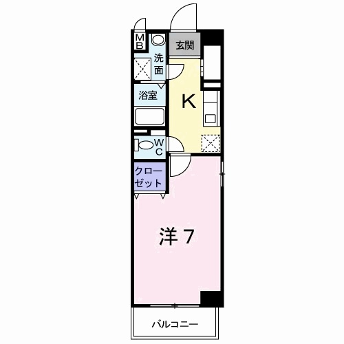 八尾市桜ヶ丘のマンションの間取り