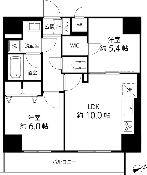 レフィールオーブ町屋駅前の間取り