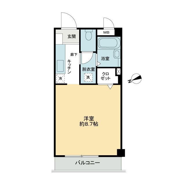 【徳島市佐古二番町のマンションの間取り】