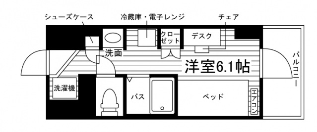 学生会館 Campus terrace 新宿百人町[食事付き]の間取り