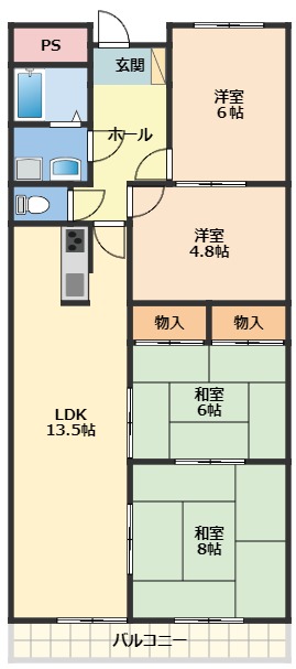 クレンツ海南の間取り