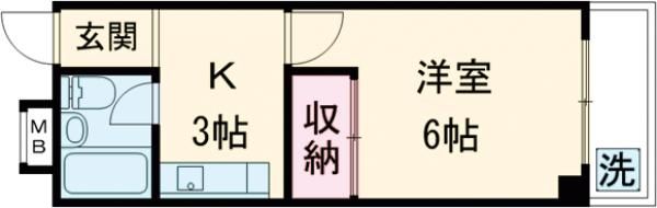 洲本市五色町都志万歳のマンションの間取り