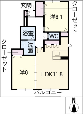 ピアチェーレ　A棟の間取り