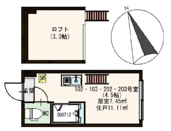 ハーモニーテラス貫井の間取り