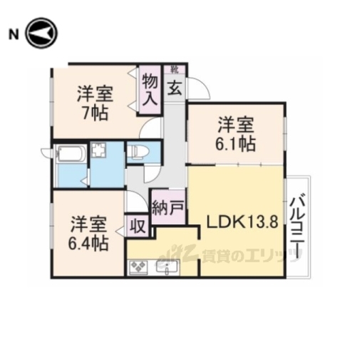 ビスタ法隆寺の間取り