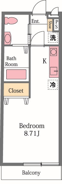 坂戸市末広町のアパートの間取り