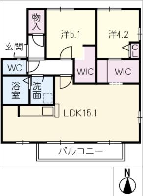 サンモール喜惣治の間取り