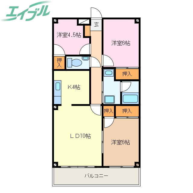 リーシング御薗の間取り