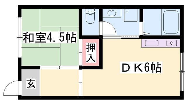 東口アパートの間取り