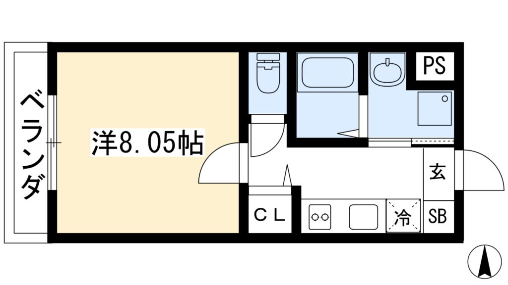 【ロックリバー烏丸の間取り】