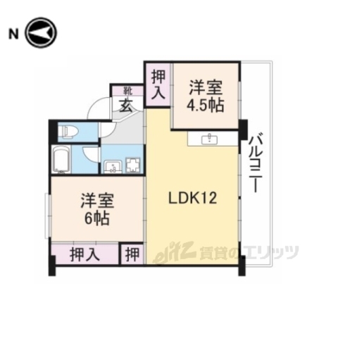 ビレッジハウス小堀１号棟の間取り