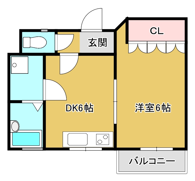 要Vマンションの間取り