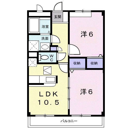 藤井寺市野中のマンションの間取り