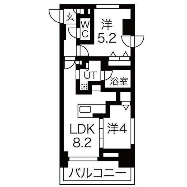 札幌市中央区南五条東のマンションの間取り