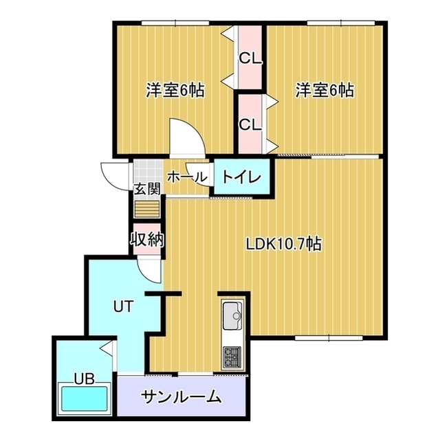 【アルカサール金堀の間取り】