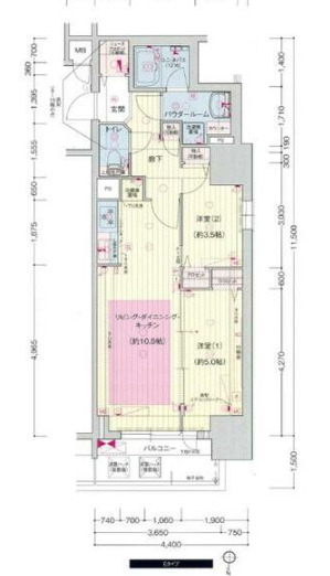 名古屋市中区丸の内のマンションの間取り