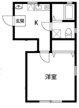 日野市程久保のアパートの間取り