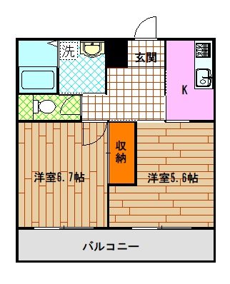 中野区弥生町のマンションの間取り