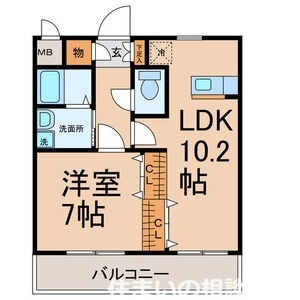 【西尾市熊味町のマンションの間取り】