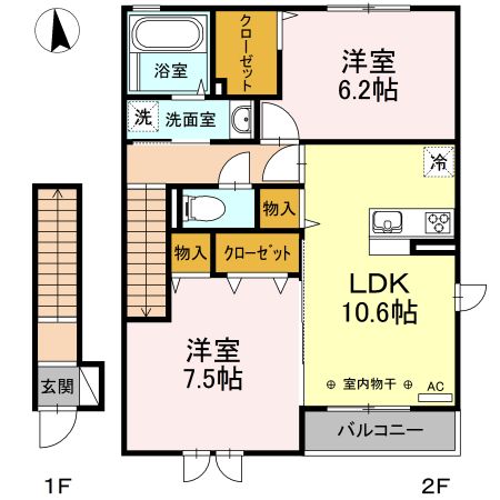 セレスティンワール　C棟の間取り