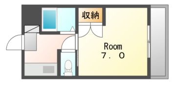 岡山市中区長岡のマンションの間取り