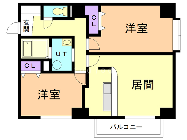 札幌市中央区南六条西のマンションの間取り