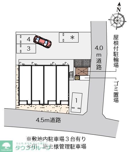 【あきる野市油平のアパートの駐車場】