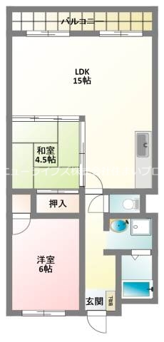 寝屋川市池田旭町のマンションの間取り