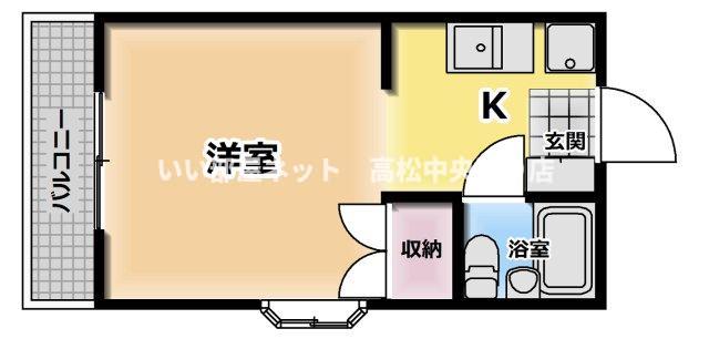 善通寺コーポの間取り