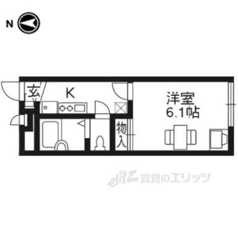 レオパレスセゾン京都駅北の間取り写真
