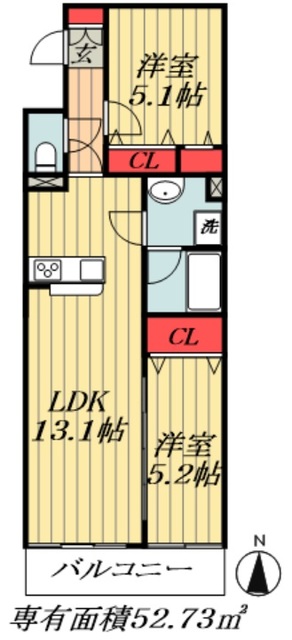 東京メトロ東西線 原木中山駅 徒歩6分 3階建 築4年の間取り写真