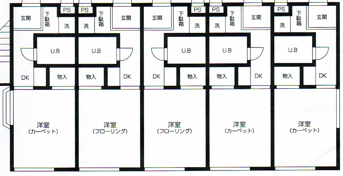 練馬区立野町のアパートの間取り