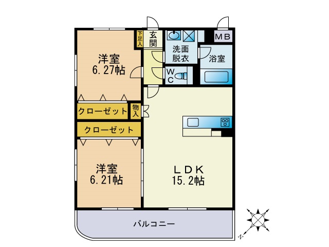 パークヒル城南の間取り