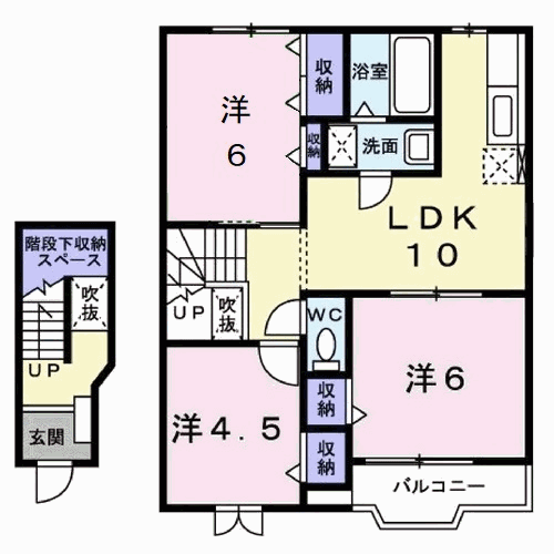 メゾンソレイユ　Ｂの間取り