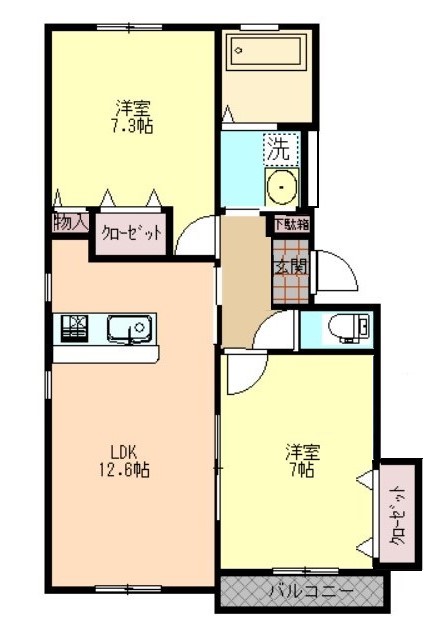 ホームユニバース長町の間取り