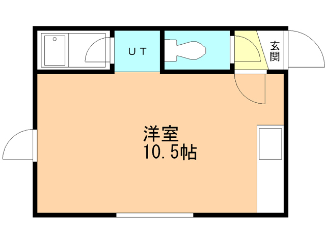 函館市柏木町のアパートの間取り