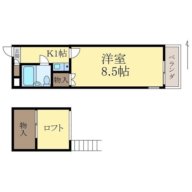 ロイヤルコート市小路の間取り