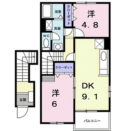 メゾンマーベラスＢの間取り