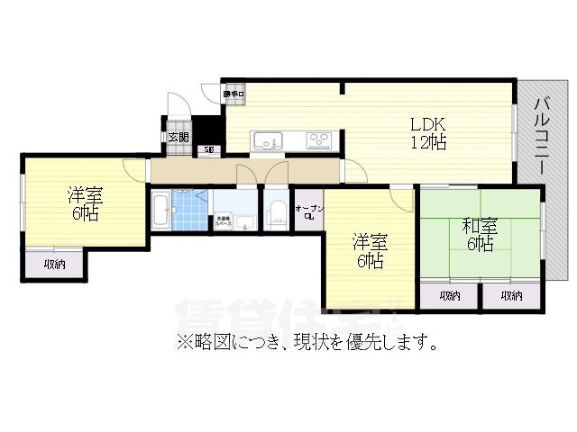 ラフォーレ西里の間取り