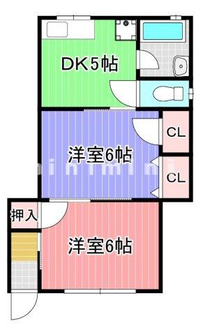 熊本県熊本市中央区黒髪３（アパート）の賃貸物件の間取り
